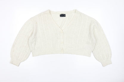 Womens UK Size 10 ASOS Ivory Cardigan Jumper