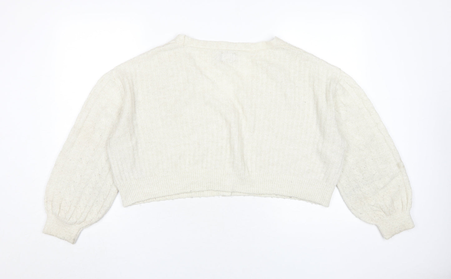 Womens UK Size 10 ASOS Ivory Cardigan Jumper