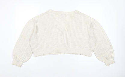 Womens UK Size 10 ASOS Ivory Cardigan Jumper