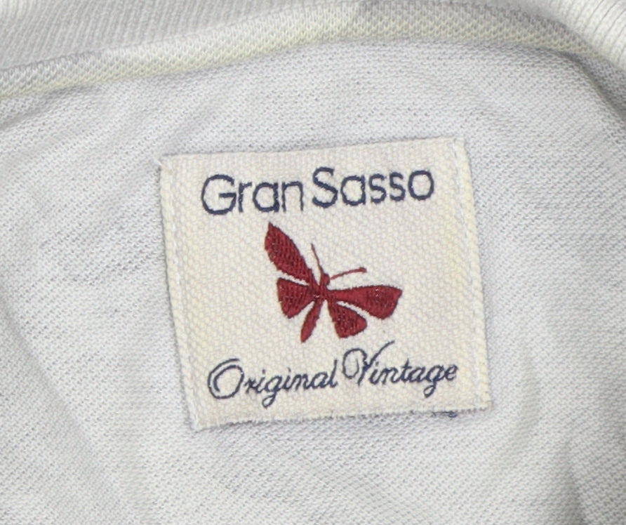 Gran Sasso Men's Beige Camouflage Polo Shirt Size 20