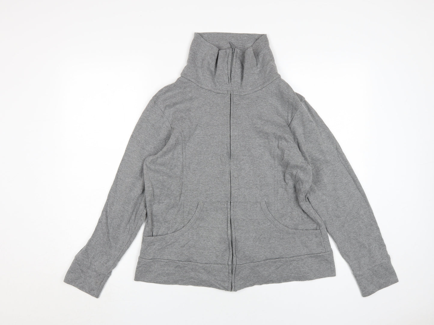 Marks & Spencer Women's Grey Full Zip Sweatshirt Size 16