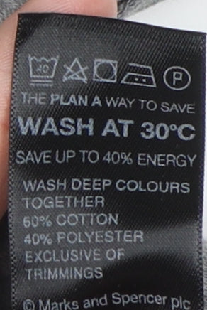Marks & Spencer Women's Grey Full Zip Sweatshirt Size 16