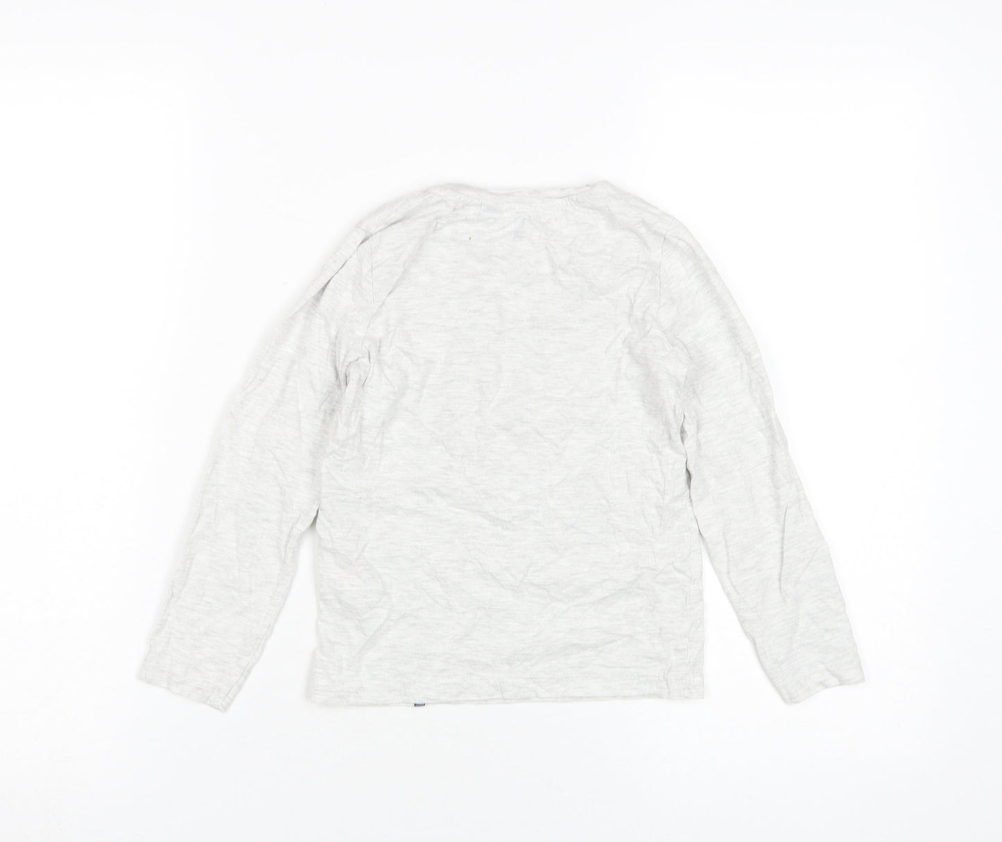 Okaidi Boys White Graphic Long Sleeve T-Shirt 6 Years