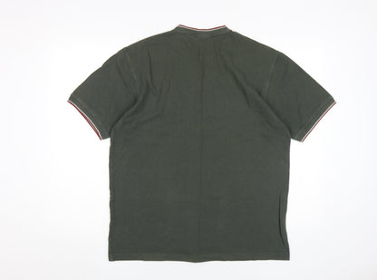 Next Men's Large Green V-Neck T-Shirt