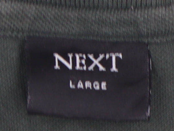 Next Men's Large Green V-Neck T-Shirt