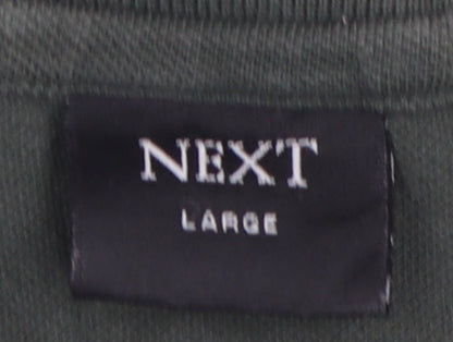 Next Men's Large Green V-Neck T-Shirt