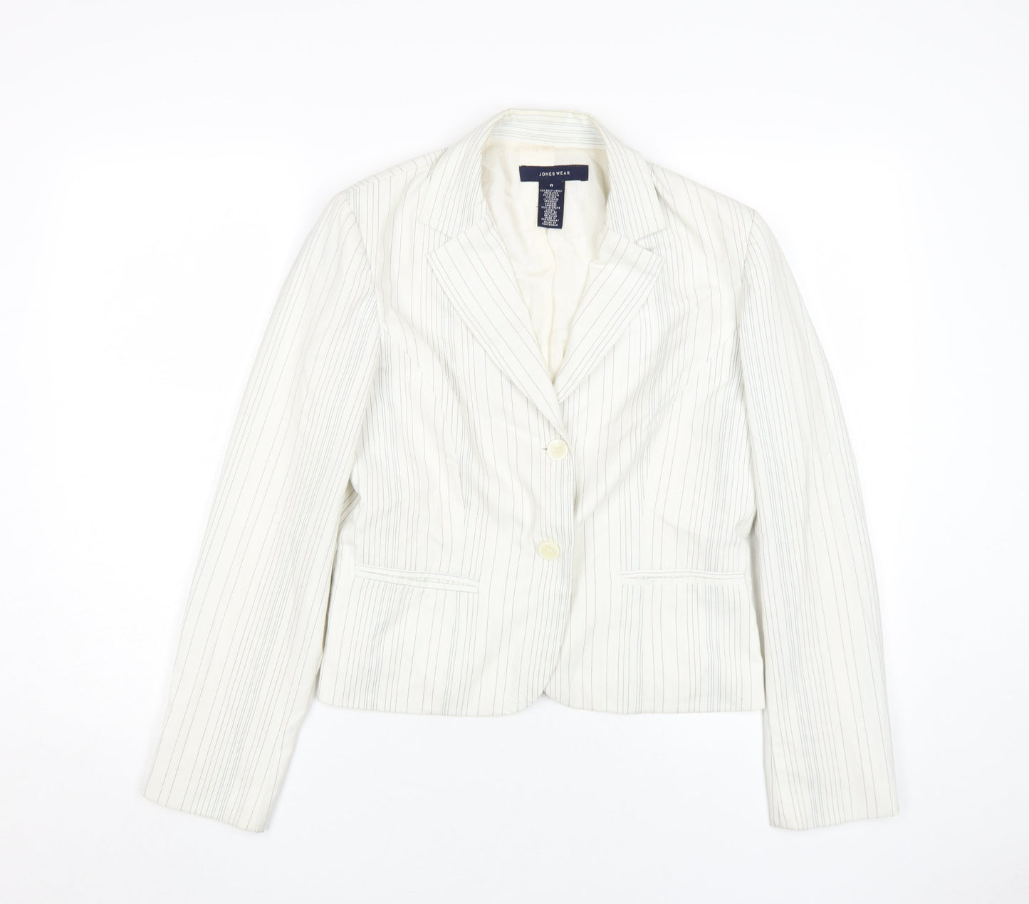 Jones Wear Women's Ivory Pinstripe Blazer Size 10