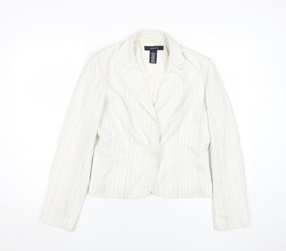 Jones Wear Women's Ivory Pinstripe Blazer Size 10