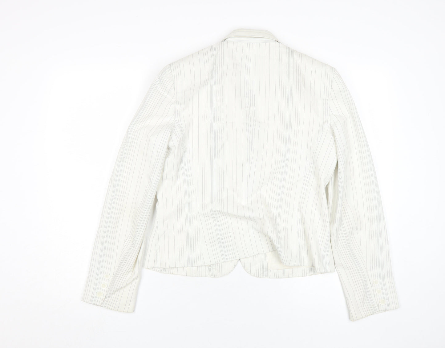 Jones Wear Women's Ivory Pinstripe Blazer Size 10