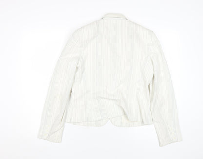 Jones Wear Women's Ivory Pinstripe Blazer Size 10