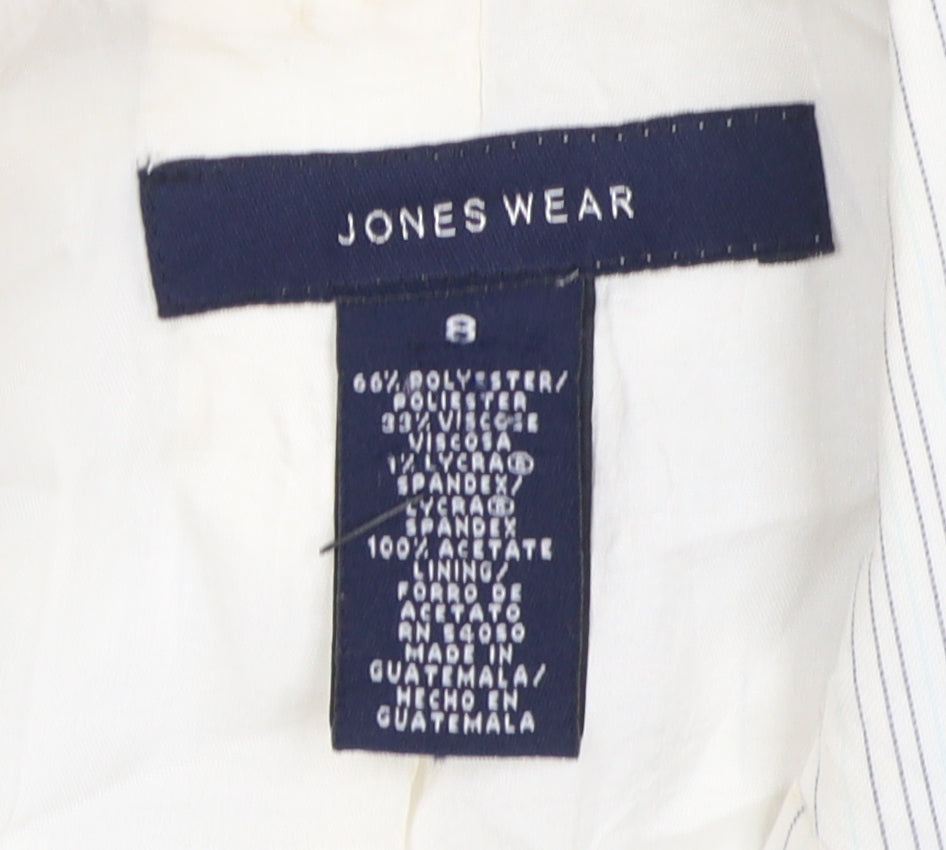 Jones Wear Women's Ivory Pinstripe Blazer Size 10