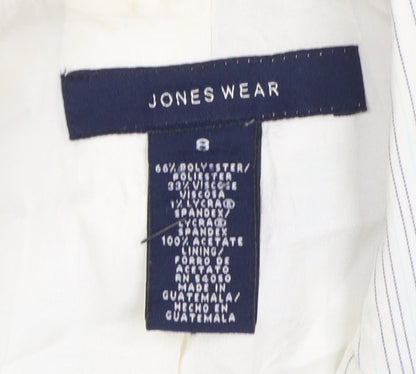 Jones Wear Women's Ivory Pinstripe Blazer Size 10
