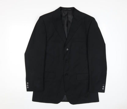 Mens UK Size 38 Scott & Taylor Regular Black Suit Jacket