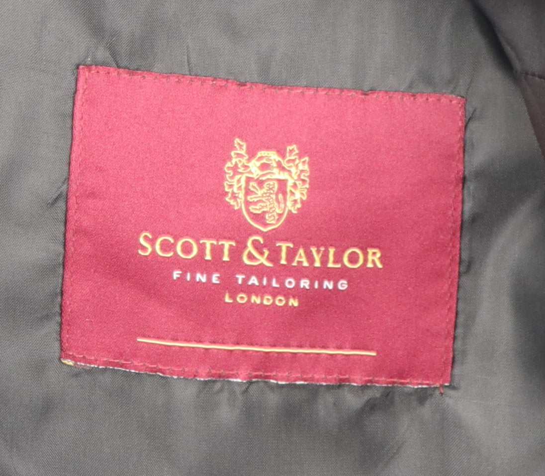 Mens UK Size 38 Scott & Taylor Regular Black Suit Jacket
