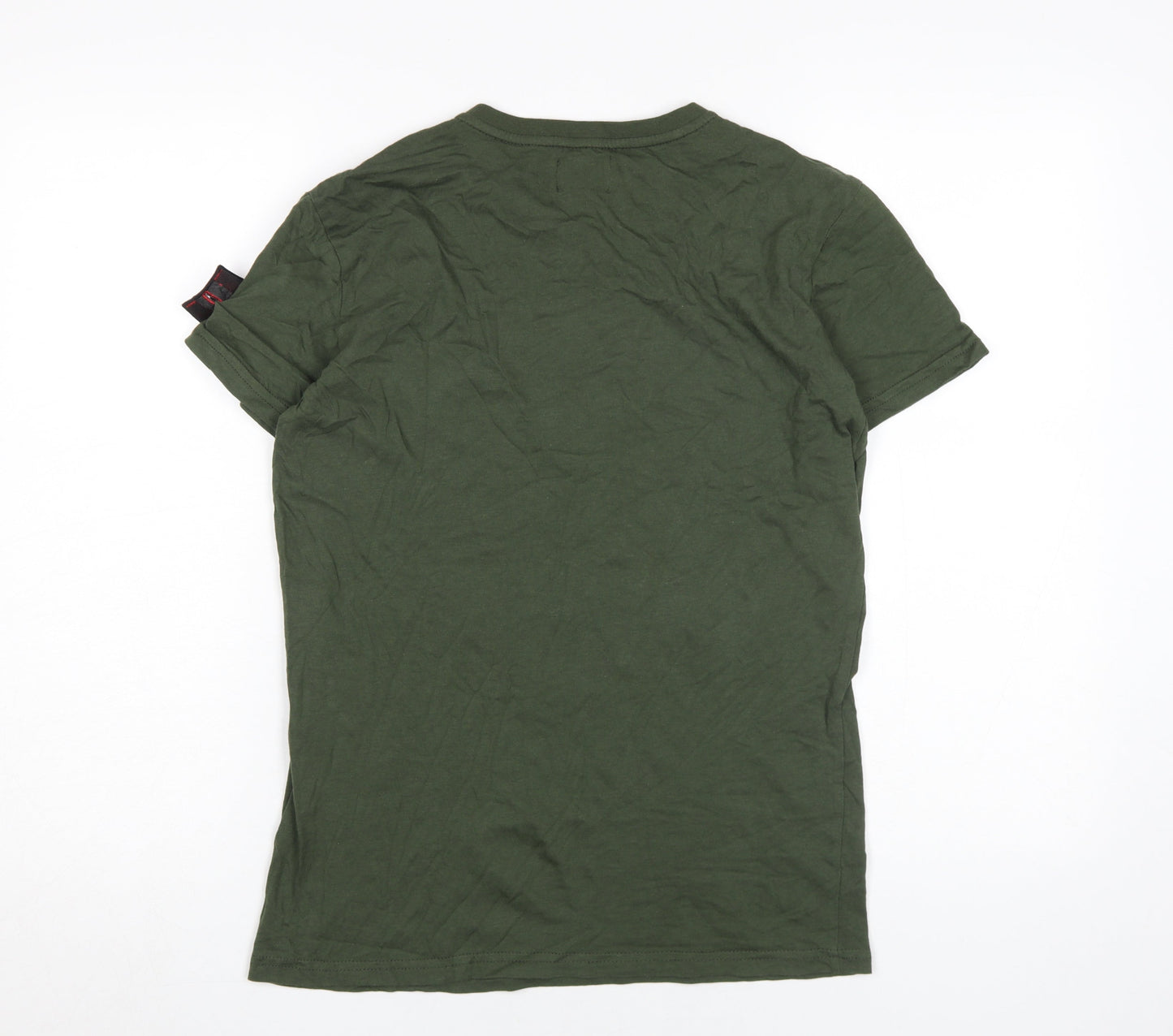 Barcelona Designs Men's Green Crew Neck T-Shirt, Size S