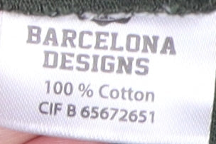 Barcelona Designs Men's Green Crew Neck T-Shirt, Size S