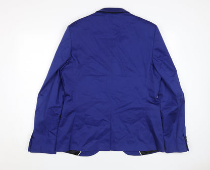 Mens UK Size 44 Topman Regular Blue Suit Jacket