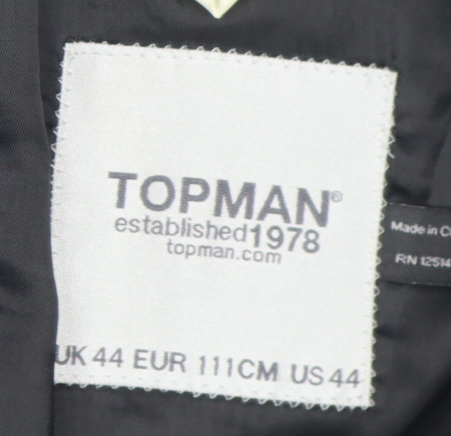 Mens UK Size 44 Topman Regular Blue Suit Jacket
