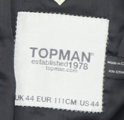 Mens UK Size 44 Topman Regular Blue Suit Jacket