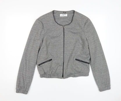 BAF Women's Grey Check Basic Jacket, Size 12
