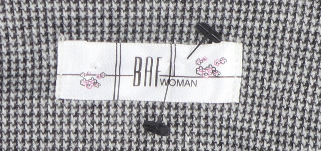 BAF Women's Grey Check Basic Jacket, Size 12