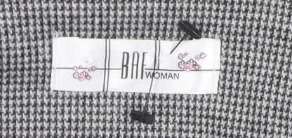 BAF Women's Grey Check Basic Jacket, Size 12