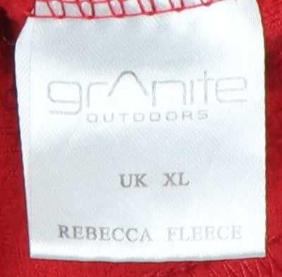 Granite Women's Red Fleece Pullover, XL, Lightweight Outdoor