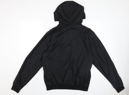 Mens UK Size L LFTMAN Black Windbreaker Coat