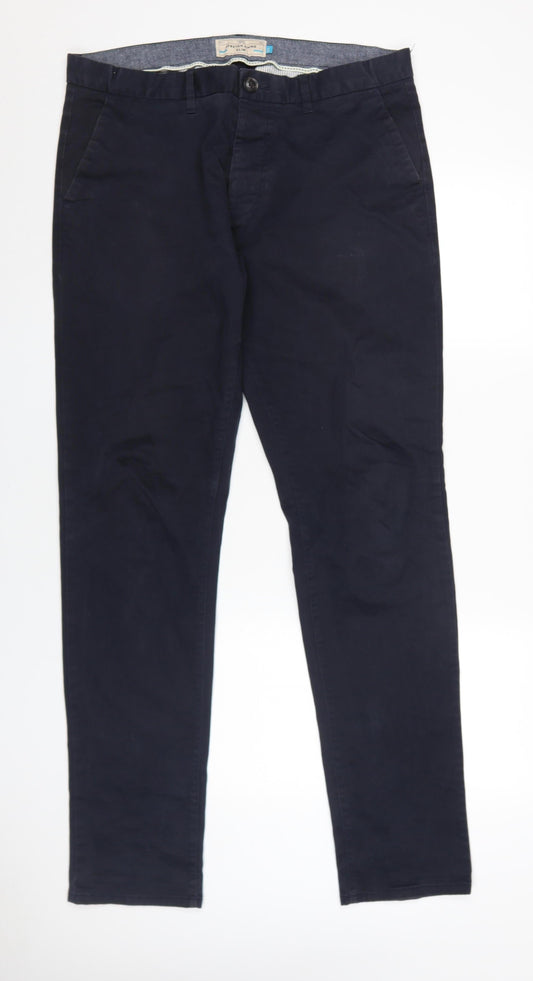 Next Men's Black Chino Trousers Size L