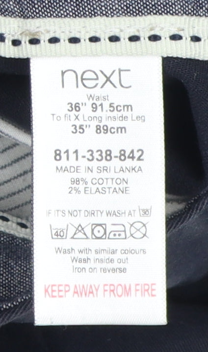 Next Men's Black Chino Trousers Size L