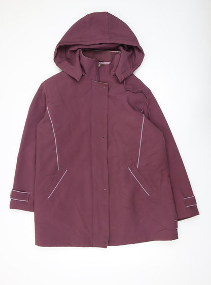 Womens UK Size 16 Finesse Purple Parka Coat