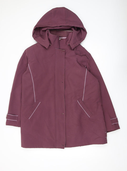 Womens UK Size 16 Finesse Purple Parka Coat