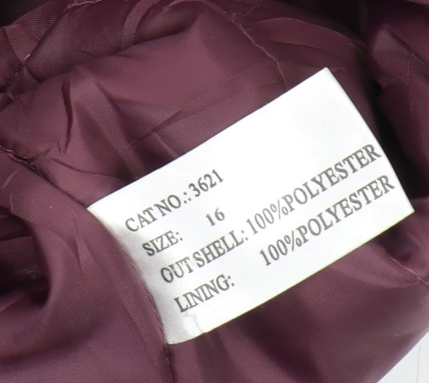 Womens UK Size 16 Finesse Purple Parka Coat