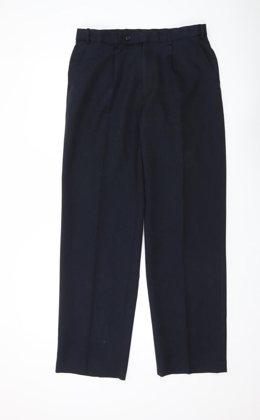 Taylor & Wright Men's Black Dress Trousers, Size 32