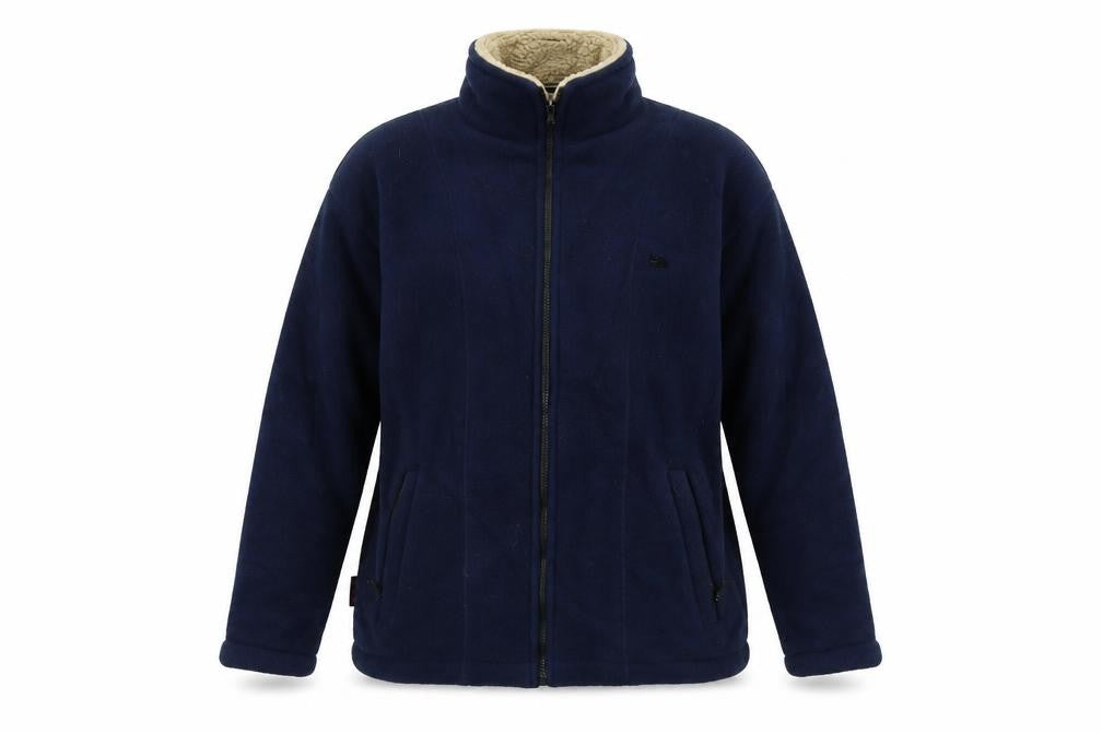 Mens UK Size S ROAD MAP Blue Fleece Jacket