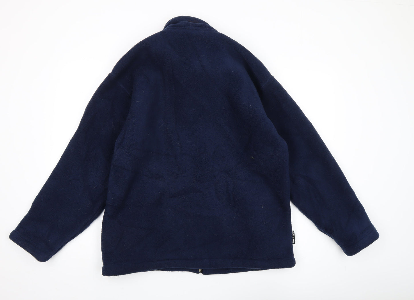 Mens UK Size S ROAD MAP Blue Fleece Jacket