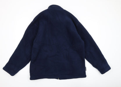 Mens UK Size S ROAD MAP Blue Fleece Jacket