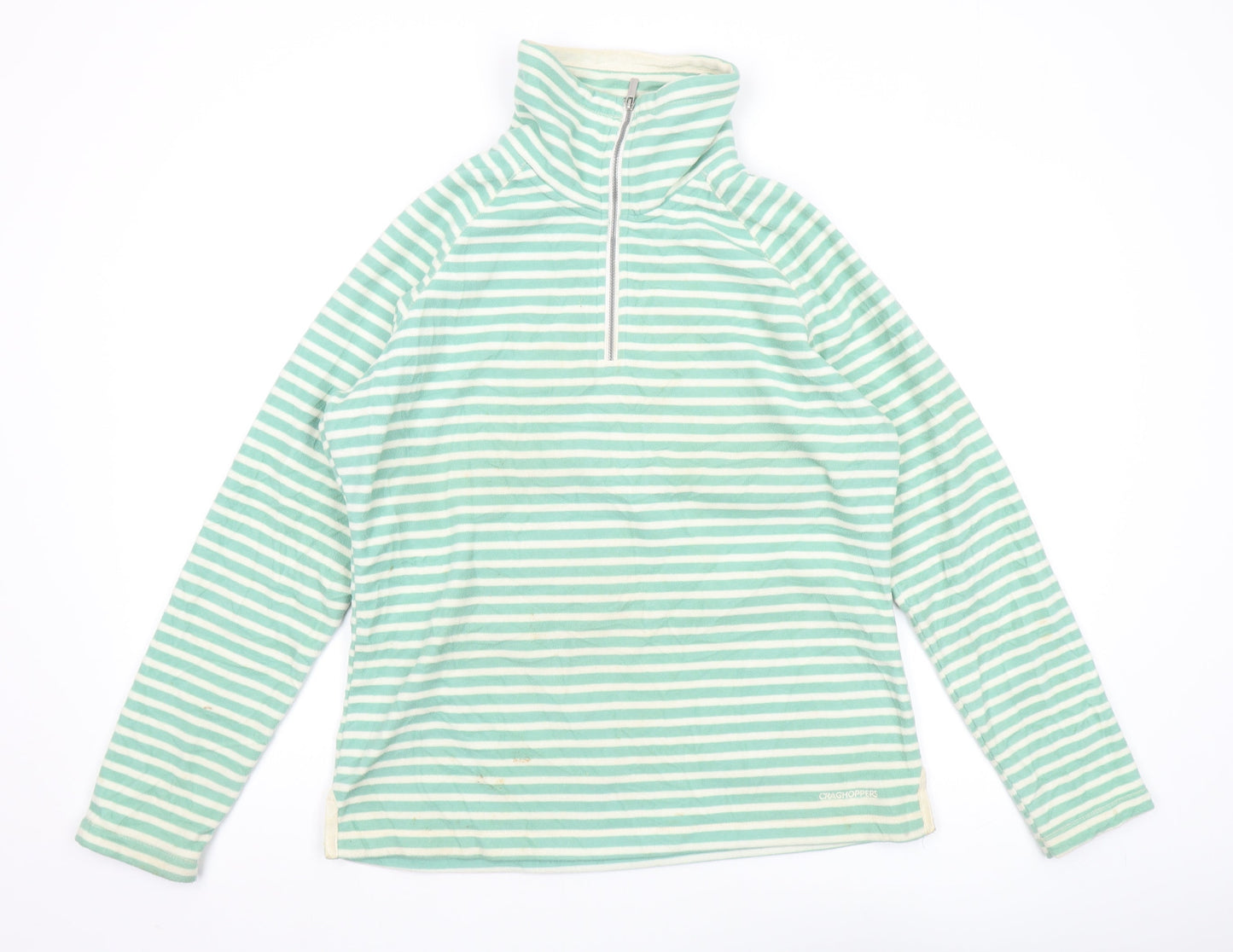 Craghoppers Women's Green Striped Pullover Sweatshirt Size 14