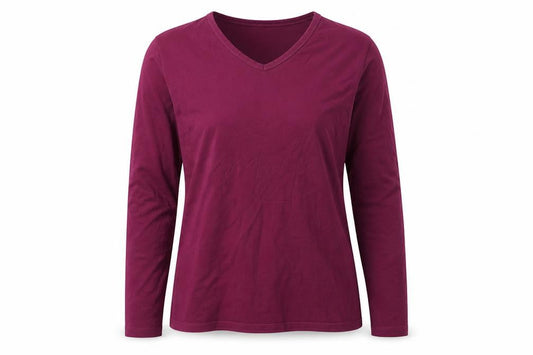 Womens UK Size M Lands' End Purple Basic T-Shirt