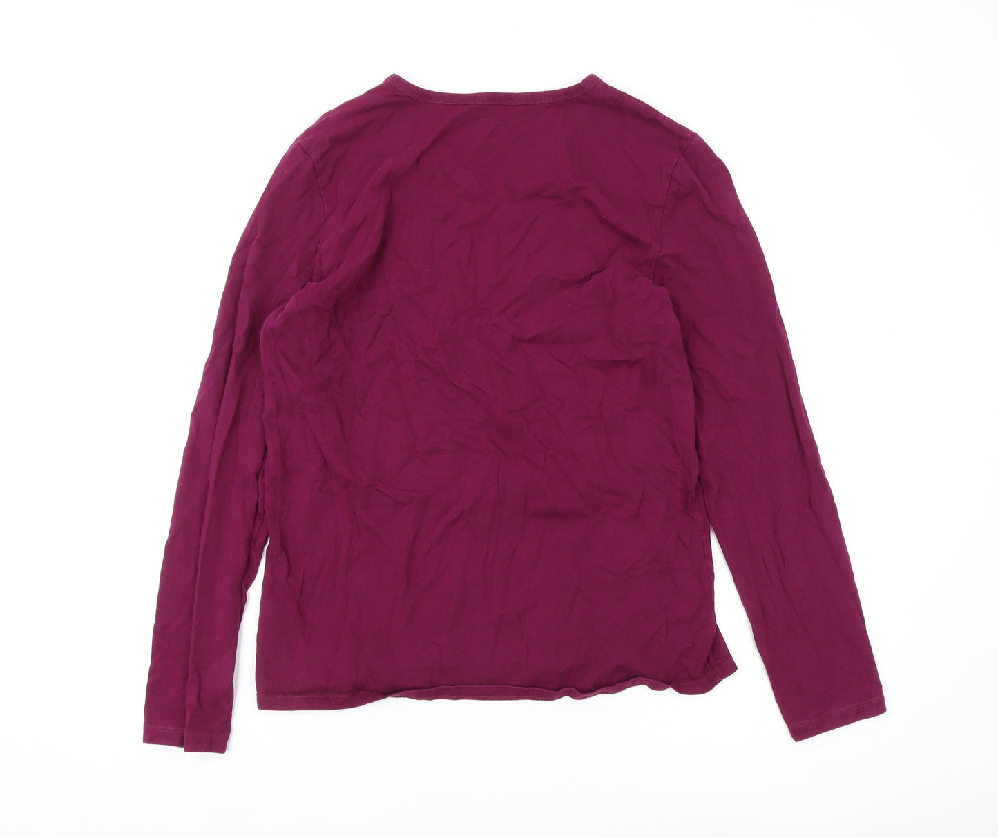 Womens UK Size M Lands' End Purple Basic T-Shirt