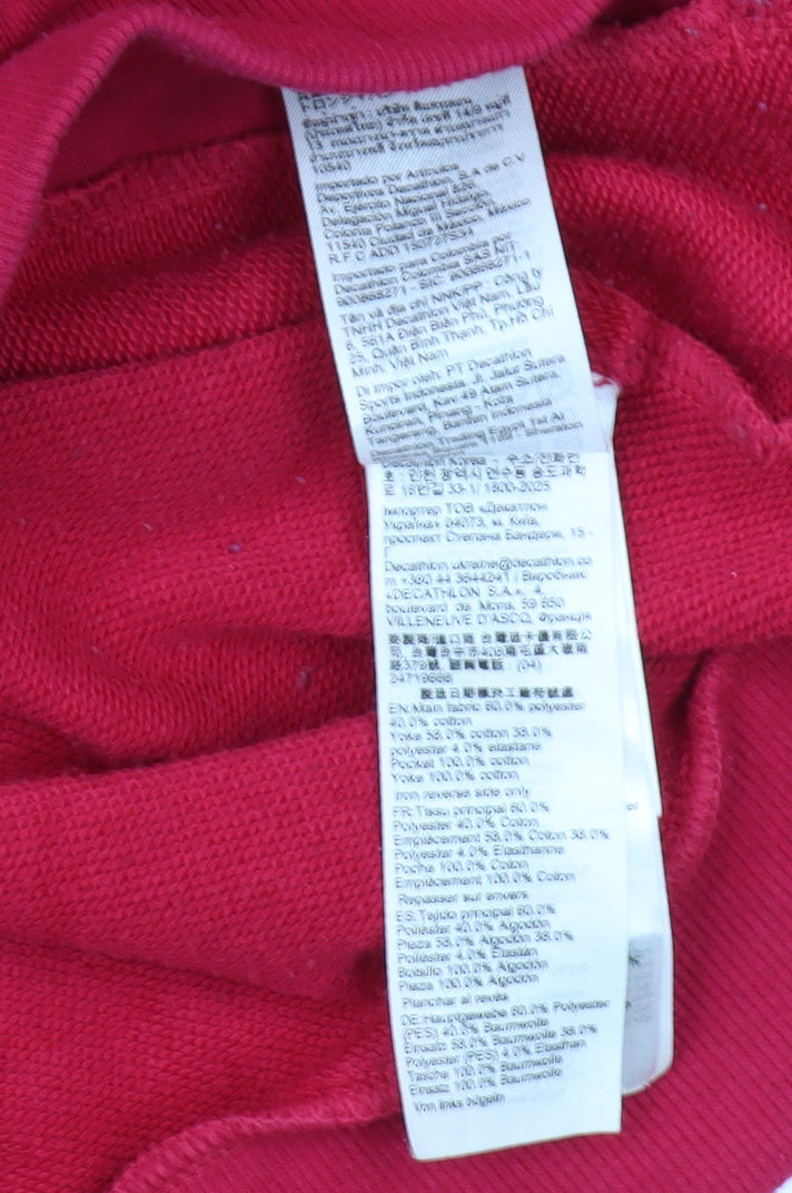 Decathlon Women's Red Full Zip Sweatshirt L