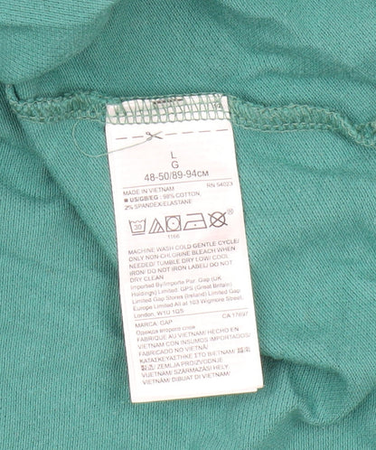 Gap Men's Green Polo Shirt - Size L, Short Sleeve