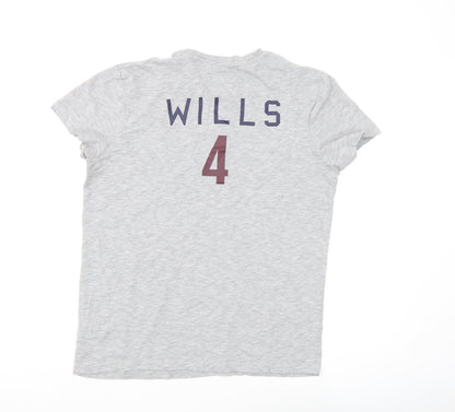 Jack Wills Men's Grey Short Sleeve Regular Fit T-Shirt