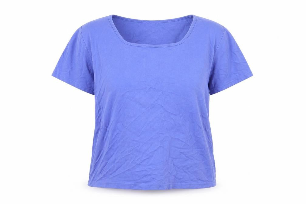 Womens UK Size L EWM Blue Basic T-Shirt