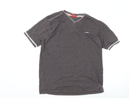 Slazenger Men's Grey V-Neck T-Shirt Size L