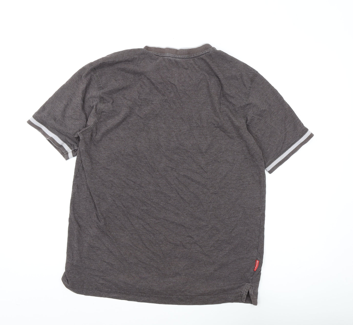 Slazenger Men's Grey V-Neck T-Shirt Size L