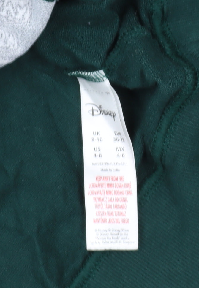 Womens UK Size 8 Disney Green Pullover Sweatshirt