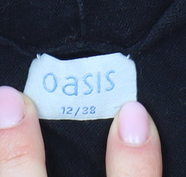 Womens UK Size 12 Oasis Black Cardigan Jumper
