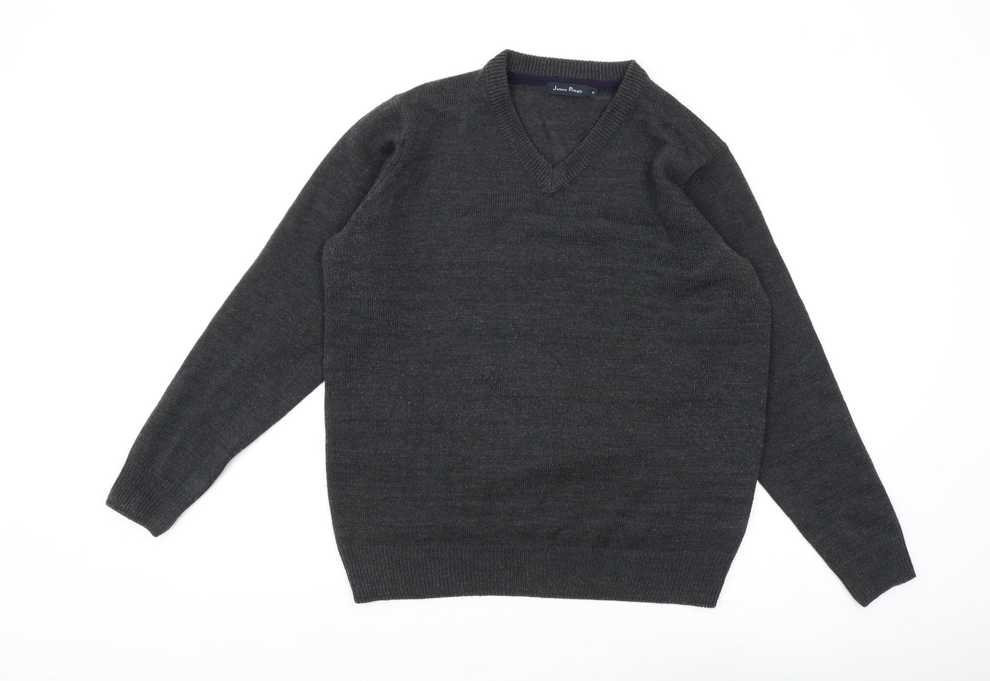 James Pringle Men's Black V-Neck Pullover Jumper M