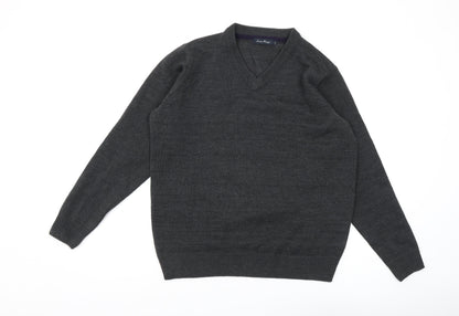 James Pringle Men's Black V-Neck Pullover Jumper M